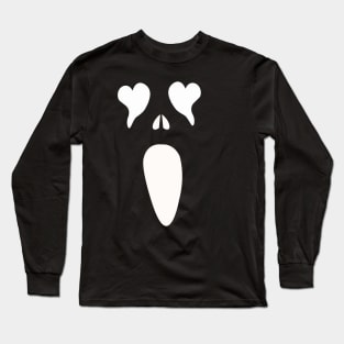 Gost face halloween funny shirt and mask Long Sleeve T-Shirt